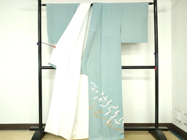 平和屋着物●本加賀友禅作家 芦原敏成 色留袖 流水飛鶴文 暈し染め 正絹 逸品 DABH0710op