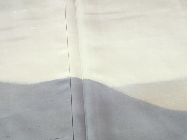 平和屋着物●訪問着 紬地 霞文 暈し染め 正絹 逸品 DABH0714op