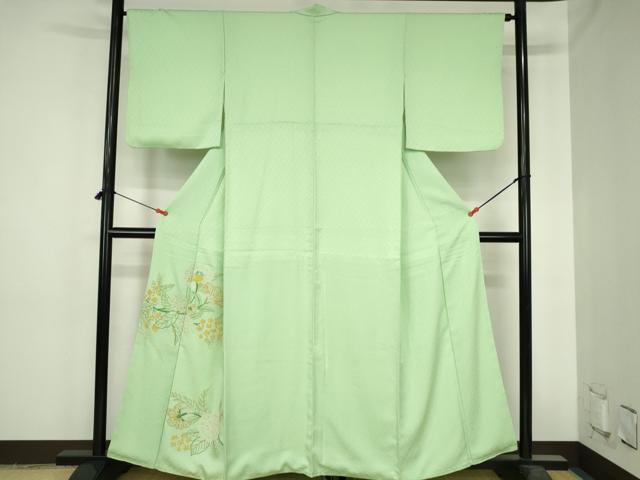 平和屋着物●中国三大刺繍 相良刺繍 総刺繍 色留袖 更紗花文 正絹 逸品 DABH0727op