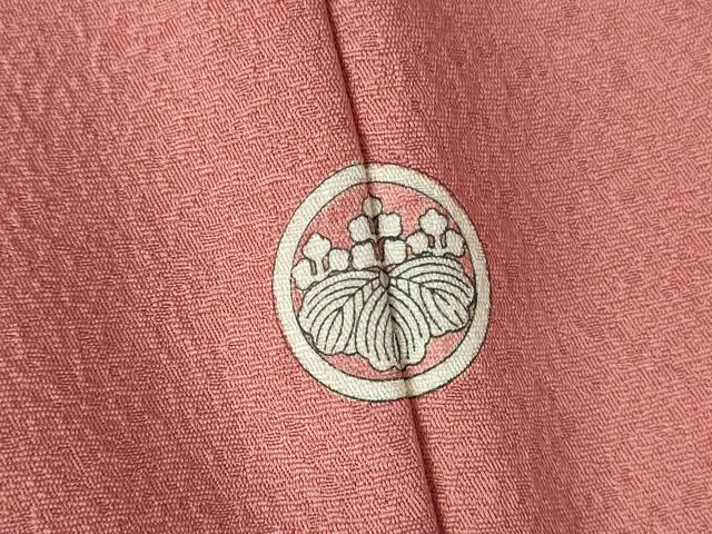 平和屋着物●上質な色無地 霞地紋 薄紅色 正絹 逸品 未使用 DABH0729op