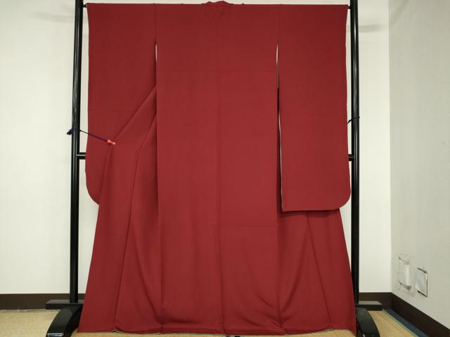 平和屋着物●豪華振袖 ボルドー色 正絹 逸品 DABH0730op