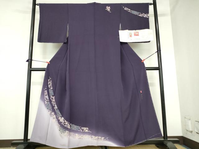 平和屋着物●本加賀友禅作家 菊田宏幸 訪問着 牡丹唐草 暈し染め 証紙付き 正絹 逸品 DABH0764op