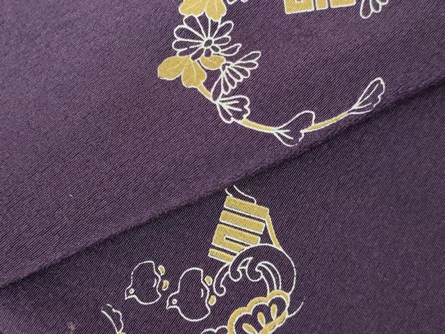 平和屋着物●上質な小紋 源氏香花文 金彩 正絹 逸品 DABH0768op