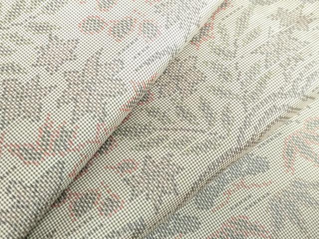 平和屋着物●本場大島紬 7マルキ 風景花松文 正絹 逸品 DABH0771op