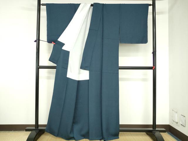 平和屋着物●上質な色無地 霞地紋 褐返色 正絹 逸品 DABH0772op