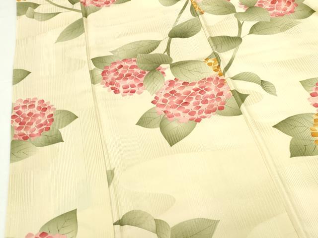 平和屋着物●上質な小紋 紫陽花 正絹 逸品 未使用 DABH0780op