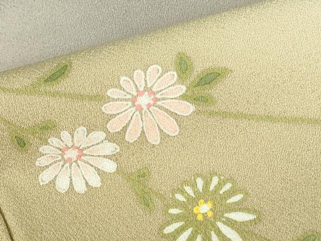 平和屋着物●訪問着 刺繍 花筏文 暈し染め 正絹 逸品 DABH0783op