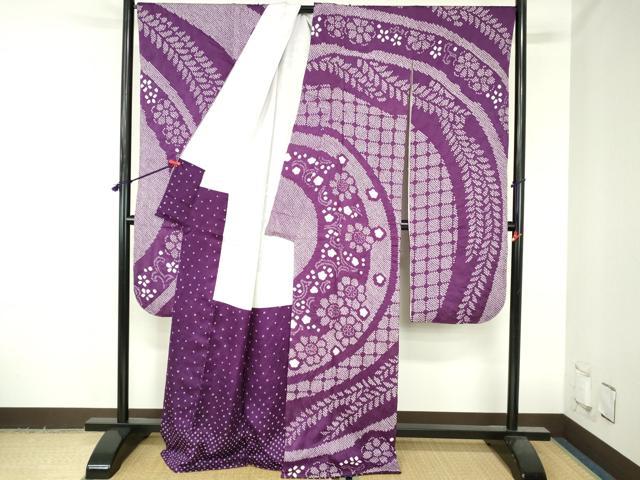 平和屋着物●豪華振袖 総絞り 舞花 正絹 逸品 DABH0792op