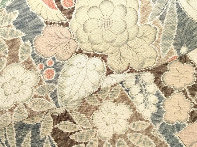平和屋着物●上質な小紋 辻が花 間道 正絹 逸品 DABH0798op