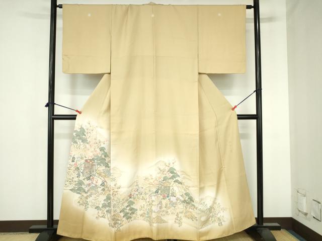 平和屋着物●豪華色留袖 寿光織 源氏の宴 暈し染め 金糸 正絹 逸品 DABH0805op