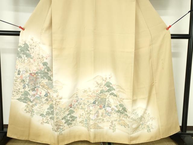 平和屋着物●豪華色留袖 寿光織 源氏の宴 暈し染め 金糸 正絹 逸品 DABH0805op