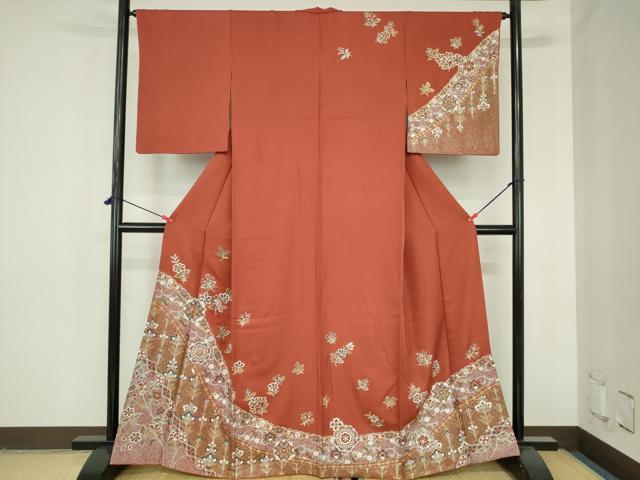 平和屋着物●訪問着 正倉院花文 金彩 鈴乃屋扱い 正絹 逸品 DABH0807op