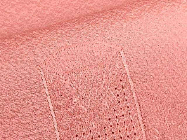平和屋着物●中国三大刺繍 スワトウ刺繍 汕頭刺繍 総刺繍 色留袖 貝桶花文 甚三紅色 正絹 逸品 DABH0818op