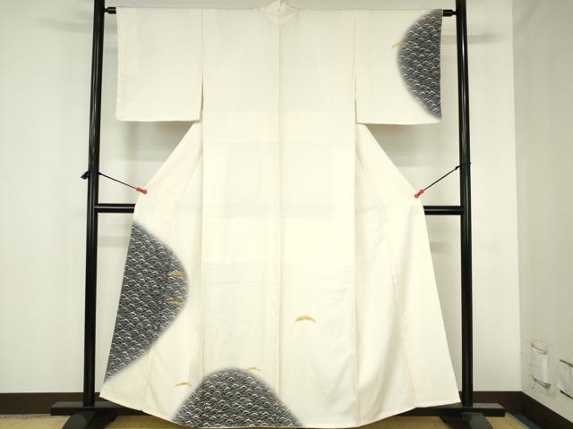 平和屋着物●訪問着 雪芝文 暈し染め 金彩 正絹 逸品 未使用 DABH0824op