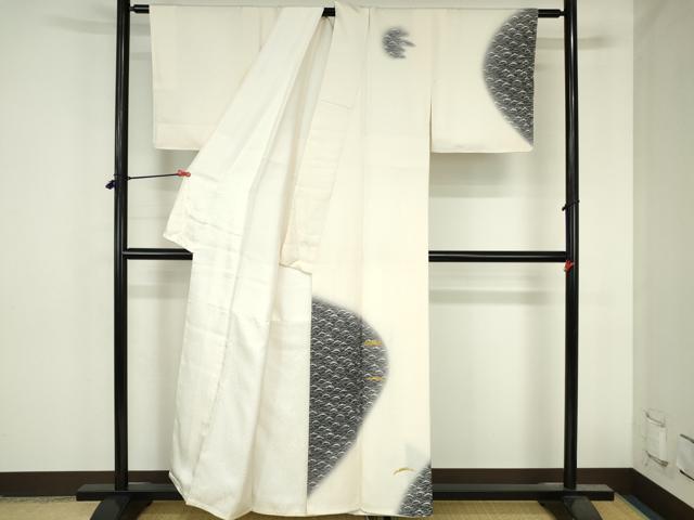 平和屋着物●訪問着 雪芝文 暈し染め 金彩 正絹 逸品 未使用 DABH0824op