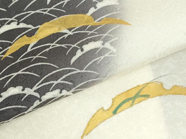 平和屋着物●訪問着 雪芝文 暈し染め 金彩 正絹 逸品 未使用 DABH0824op