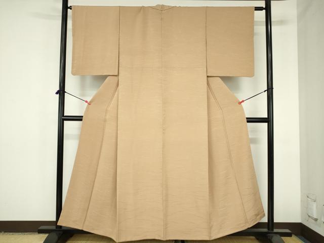 平和屋着物●上質な色無地 流水地紋 雄黄色 正絹 逸品 DABH0826op