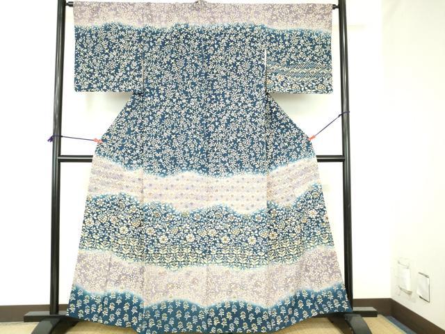 平和屋着物●訪問着 花鳥文 ろうけつ染め 暈し染め 正絹 逸品 DABH0828op