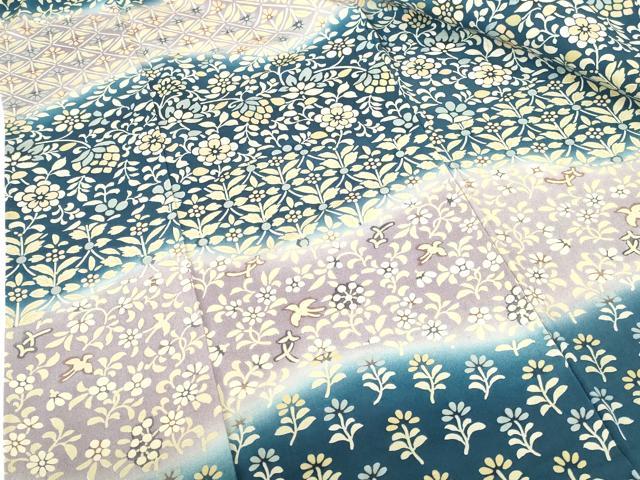 平和屋着物●訪問着 花鳥文 ろうけつ染め 暈し染め 正絹 逸品 DABH0828op