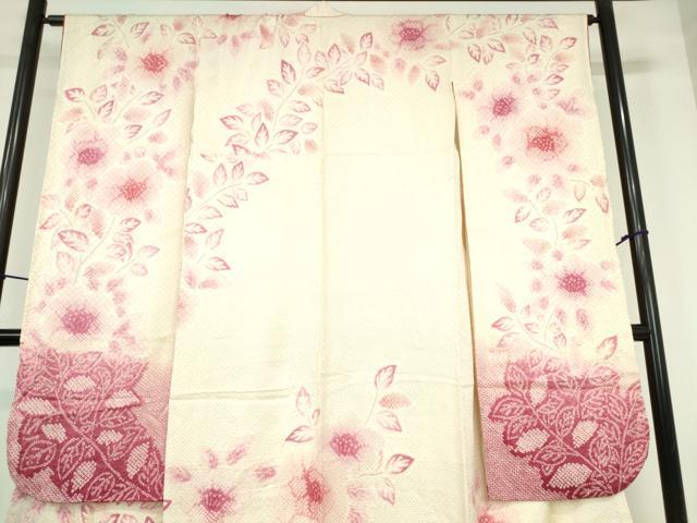 平和屋着物●豪華振袖 総絞り 草花 暈し染め 正絹 逸品 DABH0838op