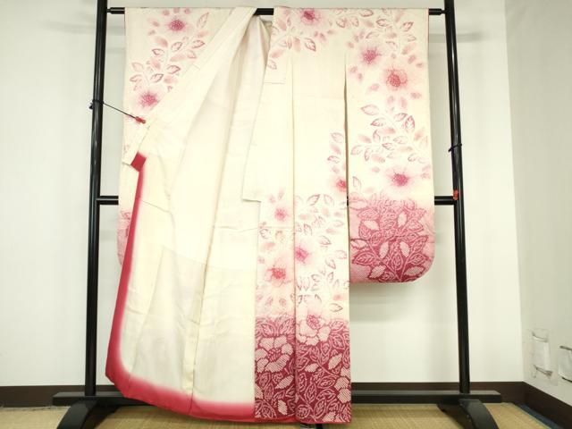 平和屋着物●豪華振袖 総絞り 草花 暈し染め 正絹 逸品 DABH0838op