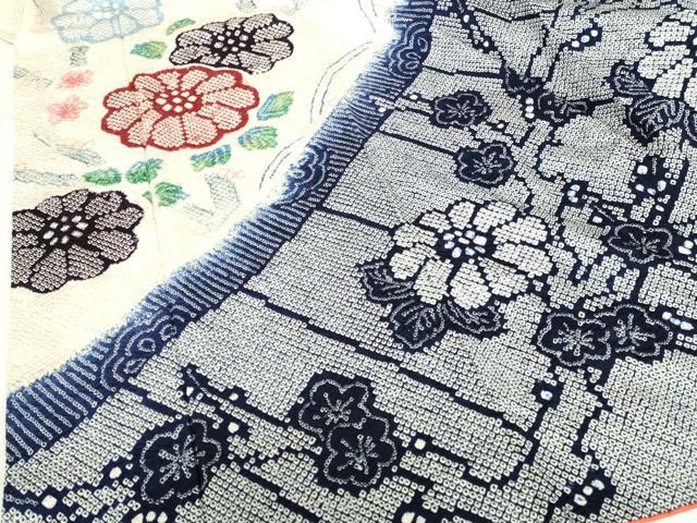 平和屋着物●訪問着 総絞り 舞花 枝梅 正絹 逸品 DABH0843op