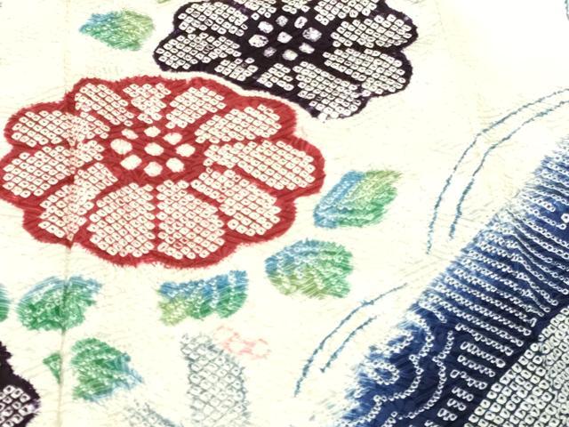 平和屋着物●訪問着 総絞り 舞花 枝梅 正絹 逸品 DABH0843op