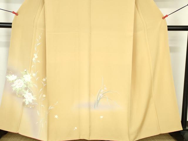 平和屋着物●訪問着 作家物 京友禅 草花 暈し染め 金彩 反端付き 正絹 逸品 DABH0848op