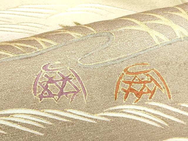 平和屋着物●訪問着 刺繍 草花 暈し染め 金彩 正絹 逸品 DABH0857op
