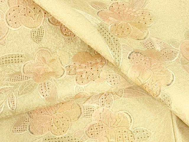 平和屋着物●中国三大刺繍 スワトウ刺繍 汕頭刺繍 総刺繍 訪問着 草花 正絹 逸品 DABH0863op