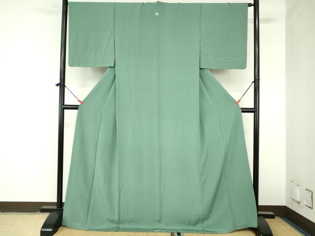 平和屋着物●上質な色無地 柳染色 ロング丈 正絹 逸品 未使用 DABH0872op