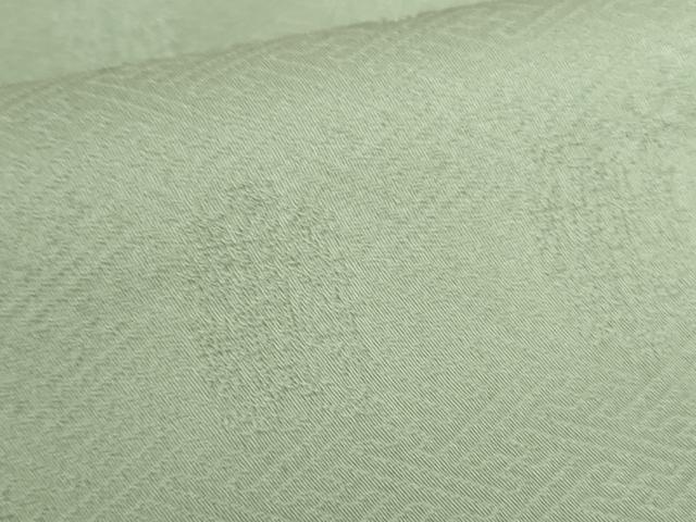 平和屋着物●上質な色無地 紗綾形花地紋 薄萌葱色 正絹 逸品 DABH0876op