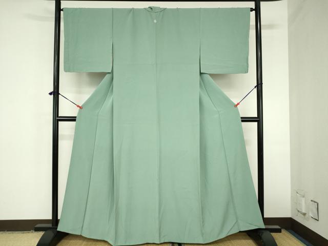 平和屋着物●上質な色無地 薄青色 正絹 逸品 DABH0881op