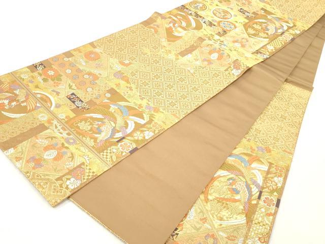 平和屋本店▼西陣 服部織物謹製 六通柄袋帯 唐織 吉祥文様 本金箔 正絹 逸品 DABH0889op
