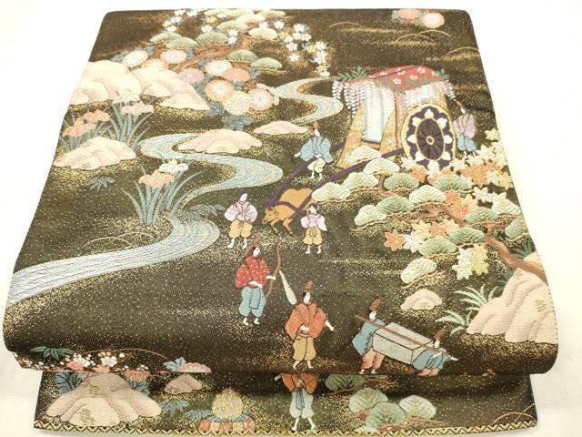 平和屋本店▼六通柄袋帯 唐織 京洛葵祭文 九百錦本金入 正絹 逸品 DABH0998op
