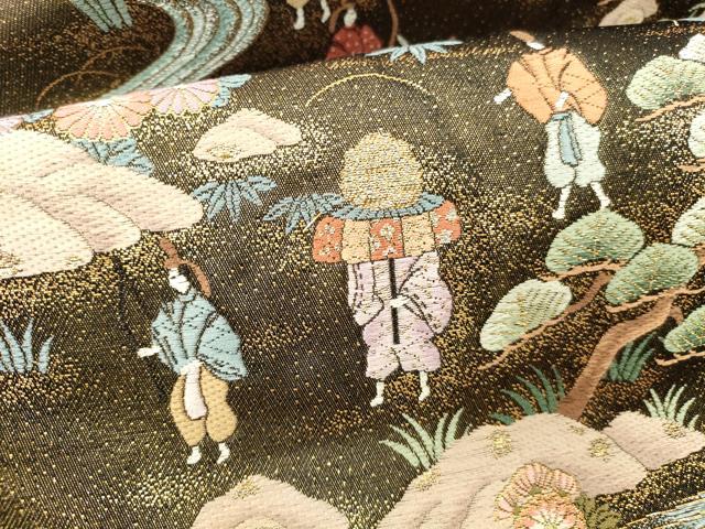平和屋本店▼六通柄袋帯 唐織 京洛葵祭文 九百錦本金入 正絹 逸品 DABH0998op