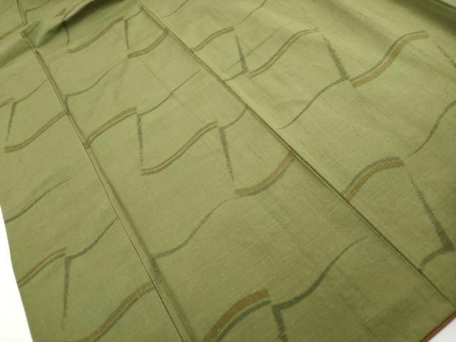平和屋着物■上質な紬 瓦文様 正絹 逸品 DABH1003qa
