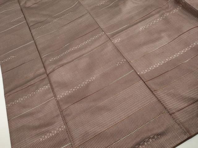 平和屋着物■上質な紬 100亀甲 横段文 正絹 逸品 DABH1006qa