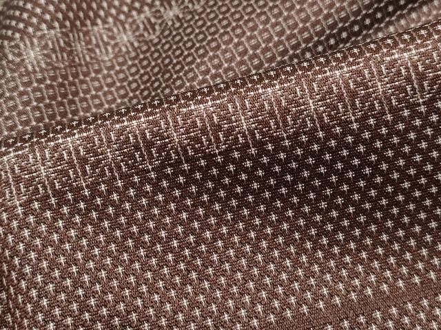 平和屋着物■上質な紬 100亀甲 横段文 正絹 逸品 DABH1006qa