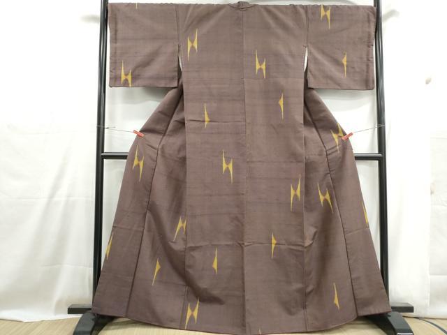 平和屋着物■上質な紬 絣文様 正絹 逸品 DABH1010qa