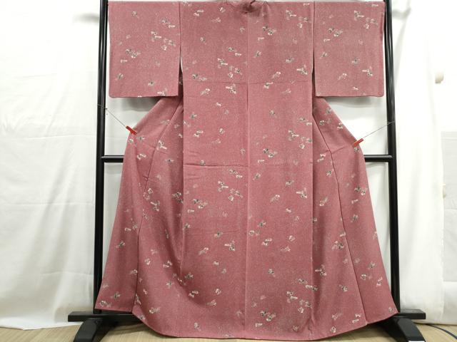 平和屋着物■上質な小紋 鴛鴦花文 正絹 逸品 DABH1016qa