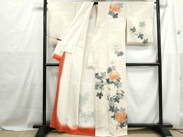 平和屋着物■訪問着 駒刺繍 乱菊 金彩 正絹 逸品 DABH1019qa