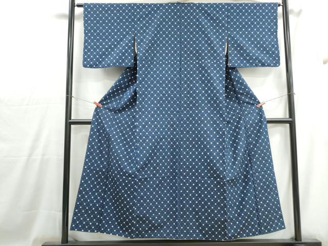 平和屋着物■上質な紬 十字絣 正絹 逸品 DABH1021qa