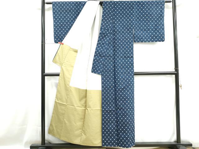 平和屋着物■上質な紬 十字絣 正絹 逸品 DABH1021qa