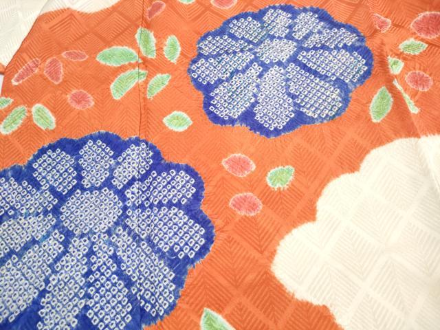 平和屋着物■豪華振袖 絞り 雲取り花文 正絹 逸品 DABH1023qa