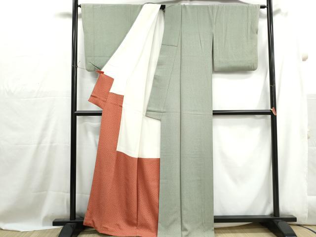 平和屋着物■上質な小紋 霞文 正絹 逸品 DABH1024qa
