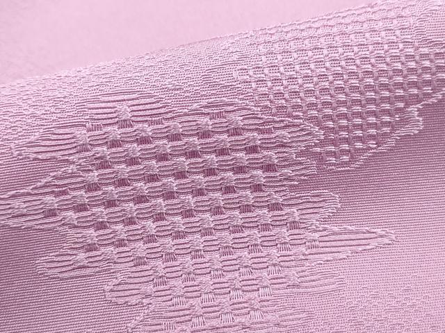 平和屋着物■上質な色無地 抽象地紋 石竹色 正絹 逸品 DABH1027qa