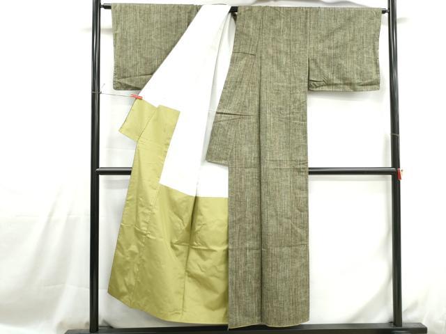 平和屋着物■上質な紬 間道 正絹 逸品 DABH1051qa