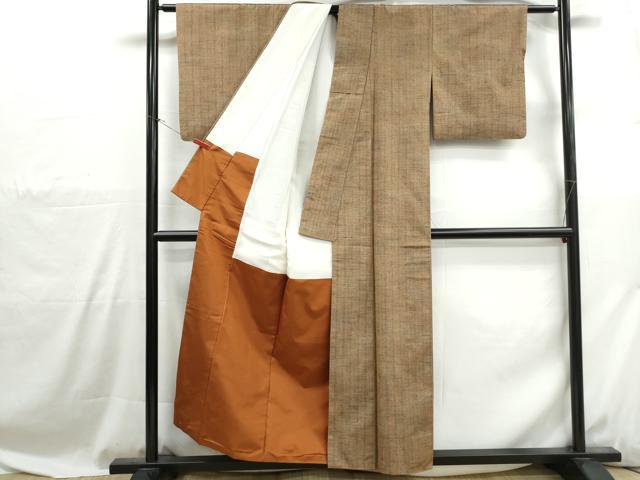 平和屋着物■上質な紬 霞文 正絹 逸品 DABH1052qa