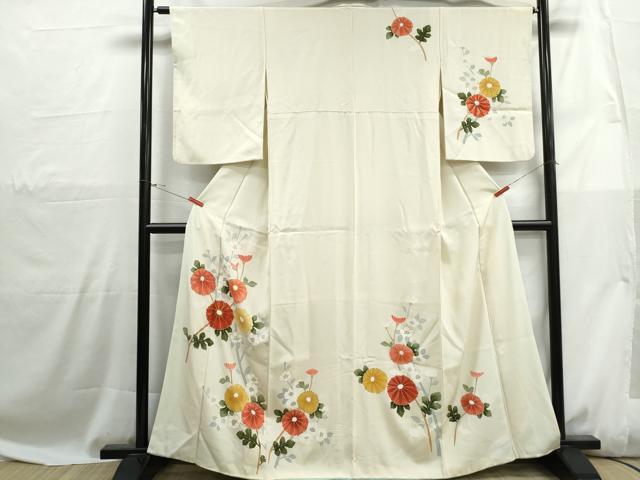 平和屋着物■訪問着 駒刺繍 枝花文 金彩 正絹 逸品 DABH1076qa